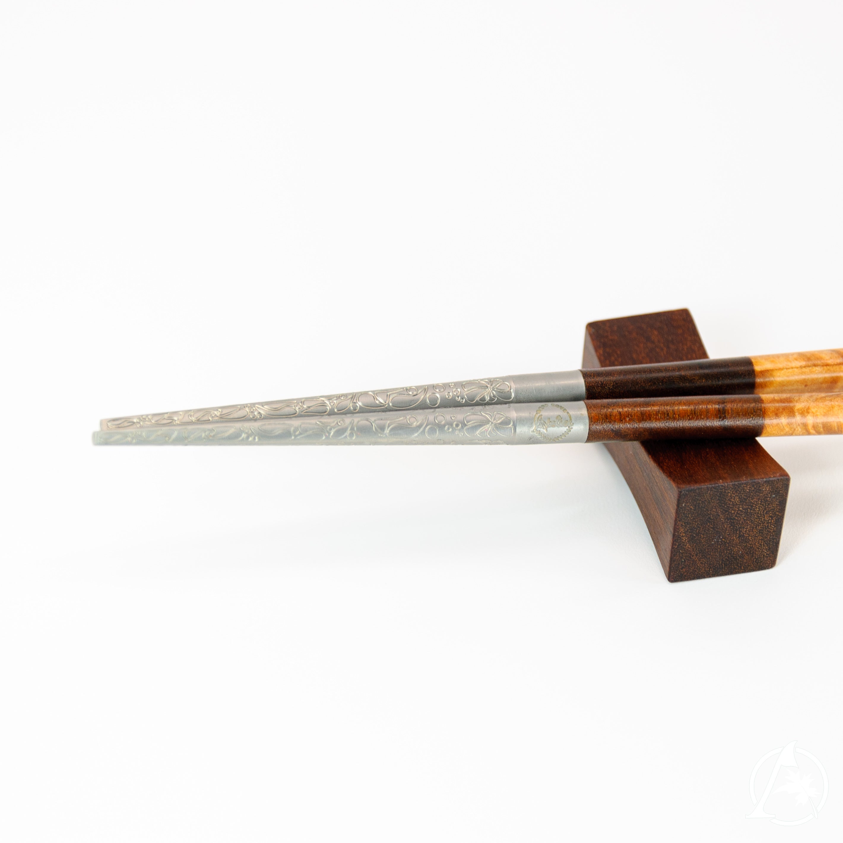 Artisan Crafted Unique Chopsticks with Titanium Tips and Sustainable Wooden Handles - Lightweight, Well-Balanced, Hypoallergenic, Limited Edition