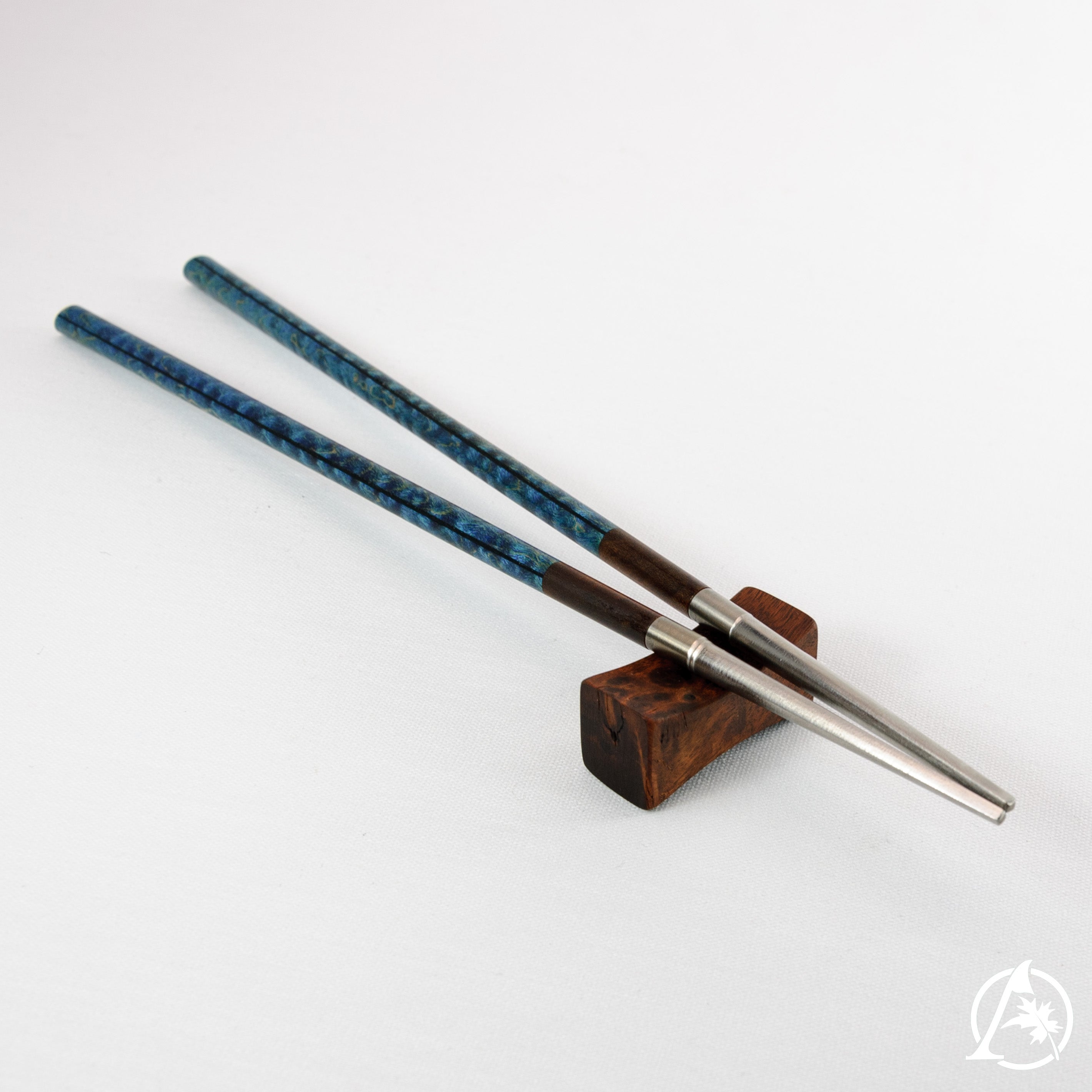 Artisan Crafted Unique Chopsticks with Titanium Tips and Sustainable Wooden Handles - Lightweight, Well-Balanced, Hypoallergenic, Limited Edition