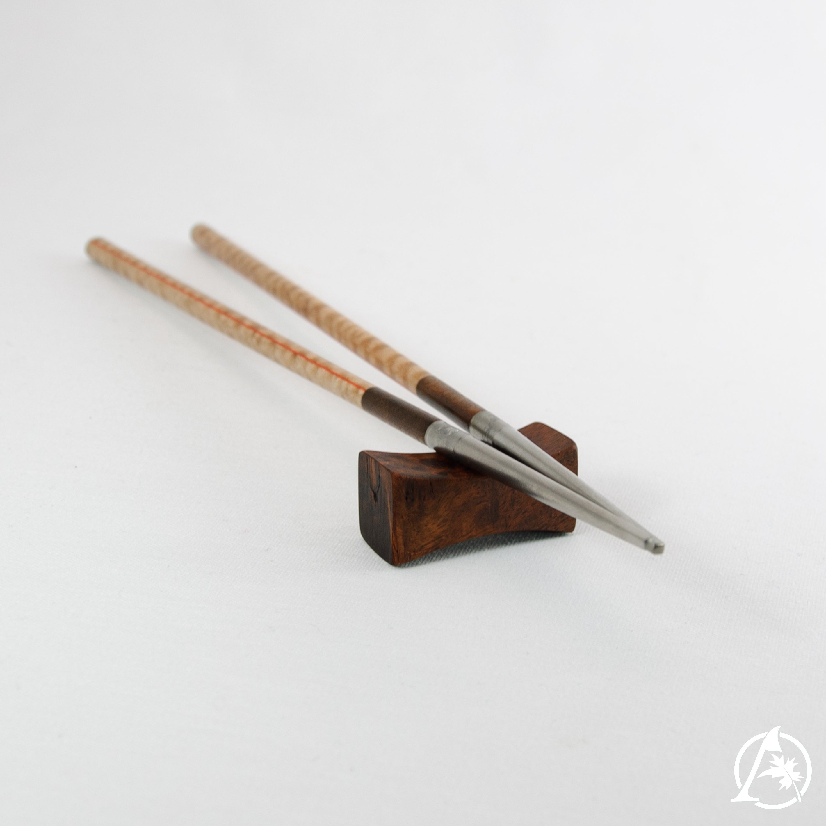 Artisan Crafted Unique Chopsticks with Titanium Tips and Sustainable Wooden Handles - Lightweight, Well-Balanced, Hypoallergenic, Limited Edition