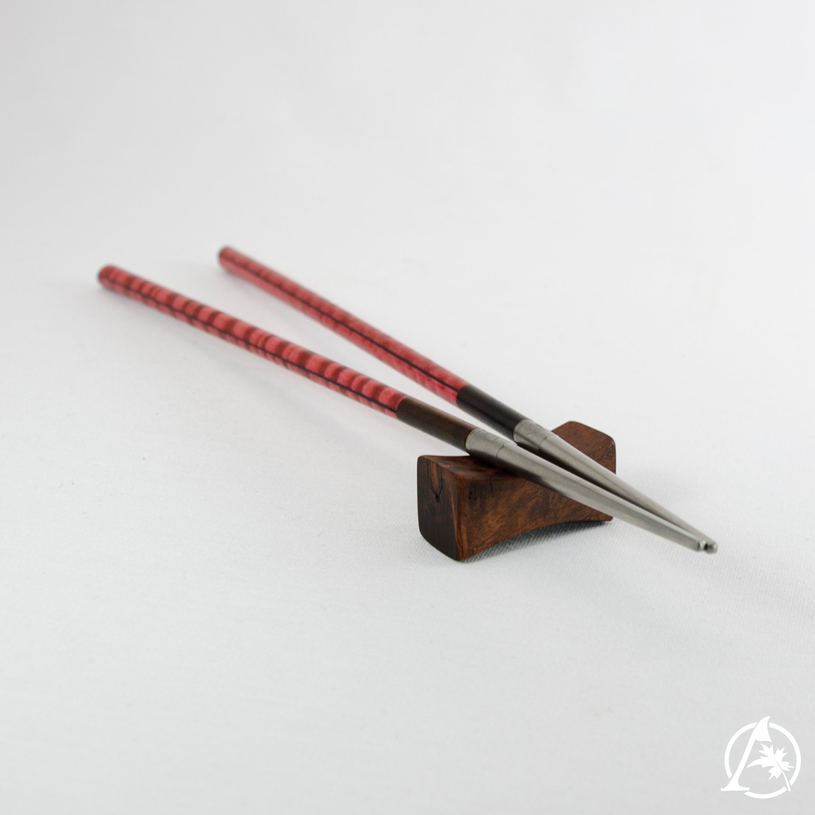 Artisan Crafted Unique Chopsticks with Titanium Tips and Sustainable Wooden Handles - Lightweight, Well-Balanced, Hypoallergenic, Limited Edition