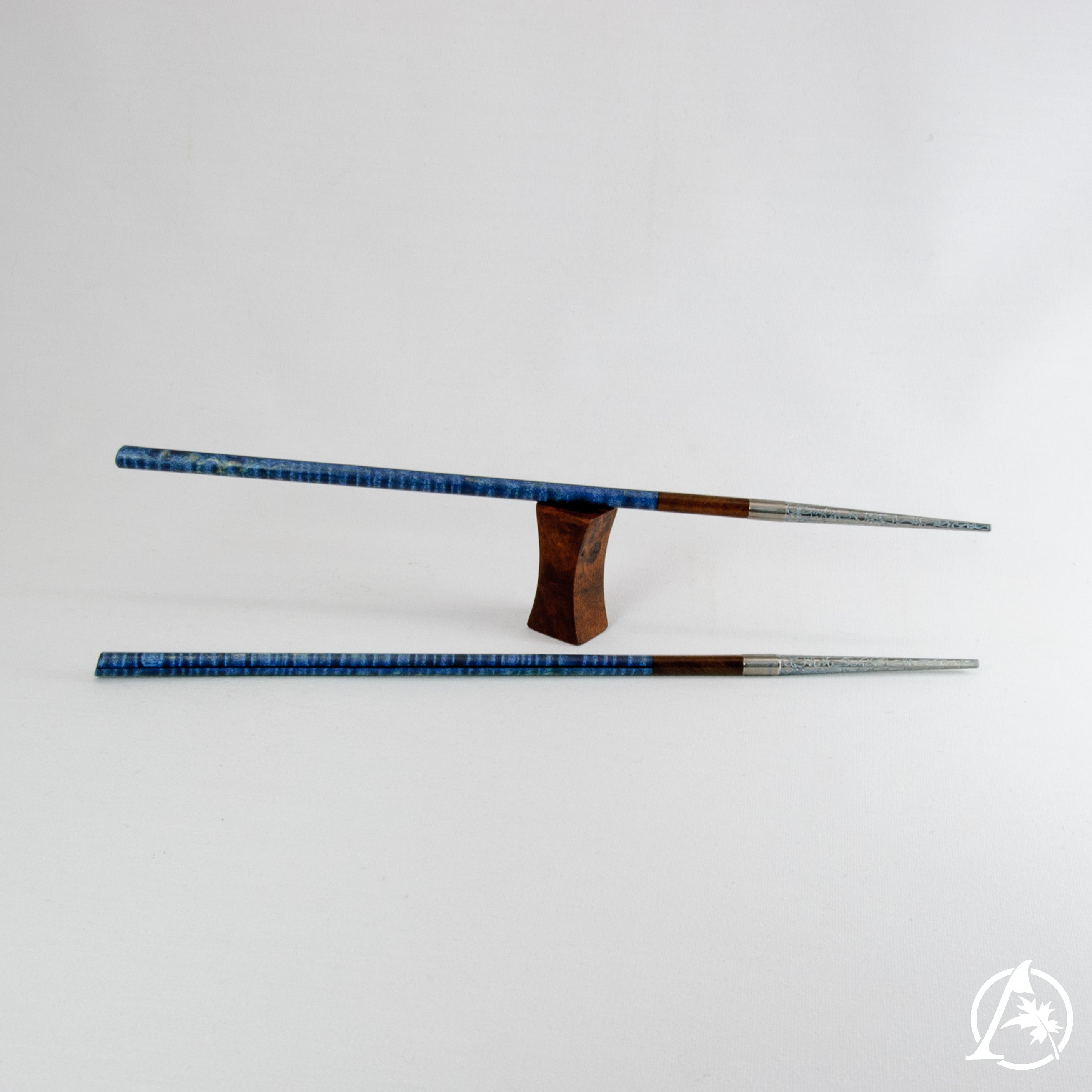 Artisan Crafted Unique Chopsticks with Titanium Tips and Sustainable Wooden Handles - Lightweight, Well-Balanced, Hypoallergenic, Limited Edition