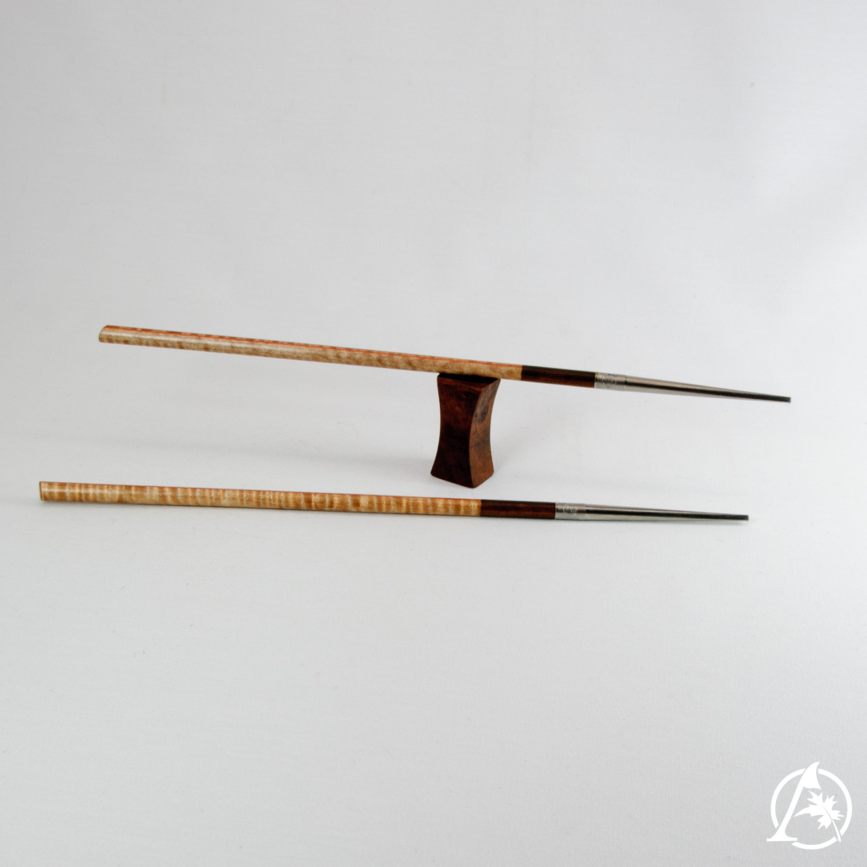 Artisan Crafted Unique Chopsticks with Titanium Tips and Sustainable Wooden Handles - Lightweight, Well-Balanced, Hypoallergenic, Limited Edition