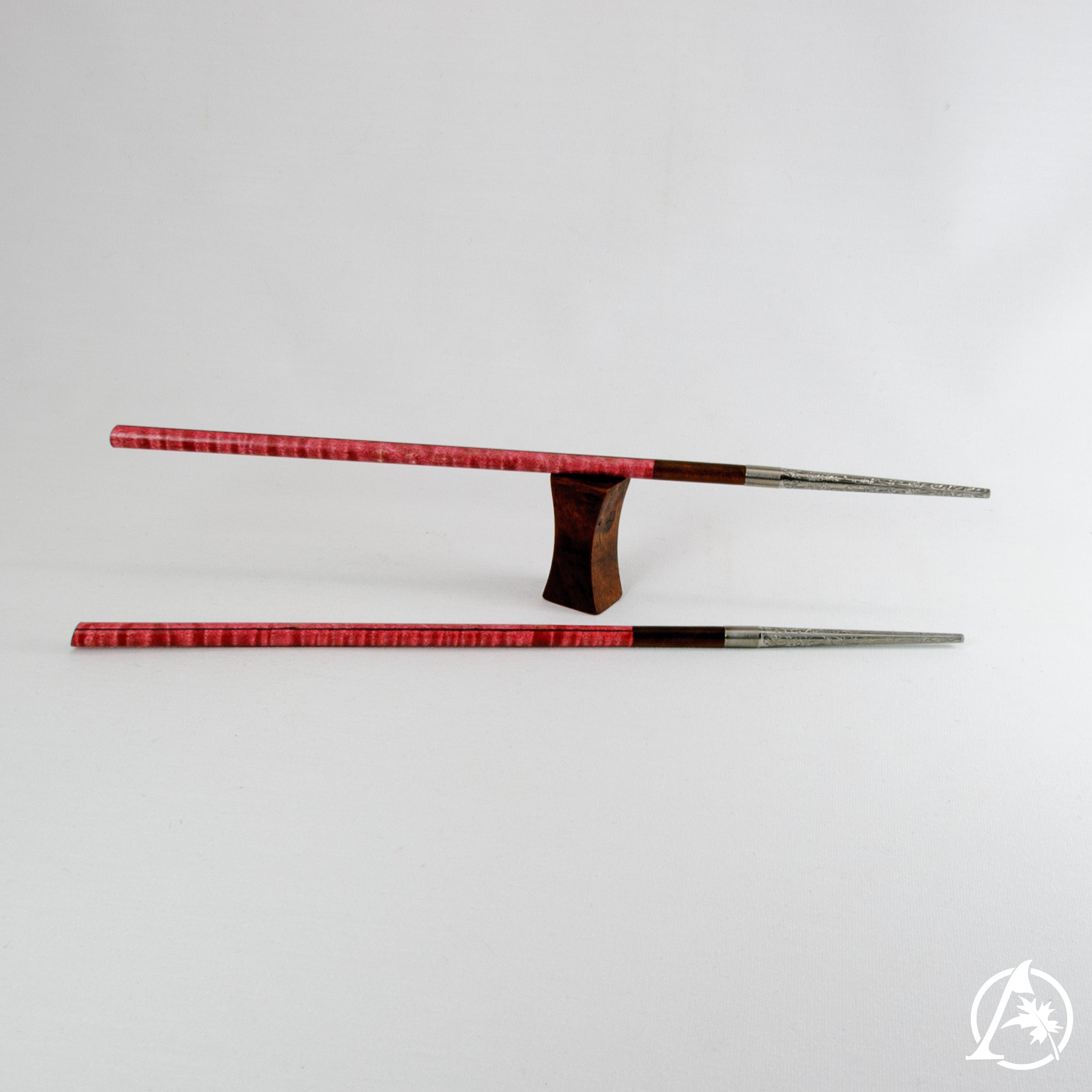 Artisan Crafted Unique Chopsticks with Titanium Tips and Sustainable Wooden Handles - Lightweight, Well-Balanced, Hypoallergenic, Limited Edition