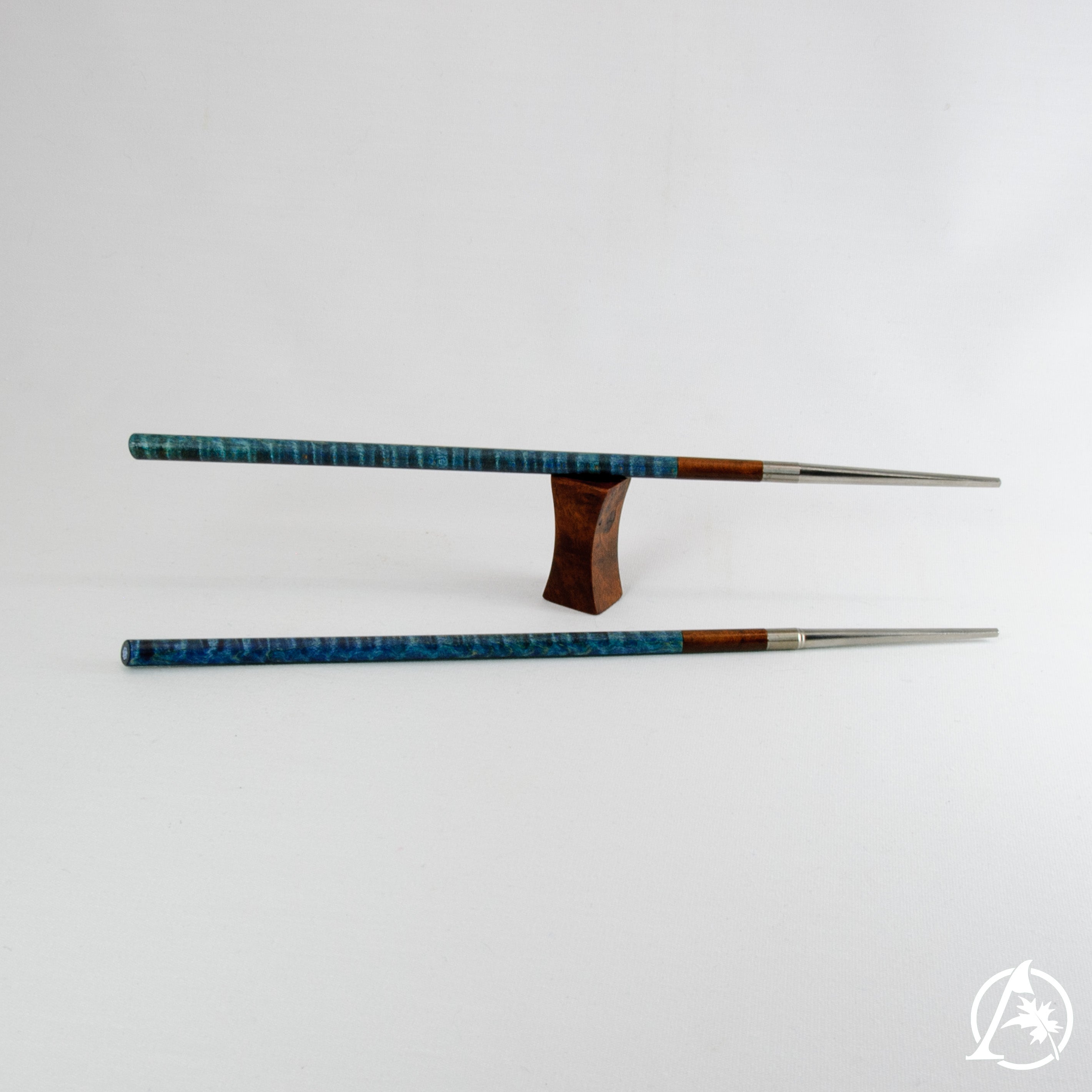 Artisan Crafted Unique Chopsticks with Titanium Tips and Sustainable Wooden Handles - Lightweight, Well-Balanced, Hypoallergenic, Limited Edition