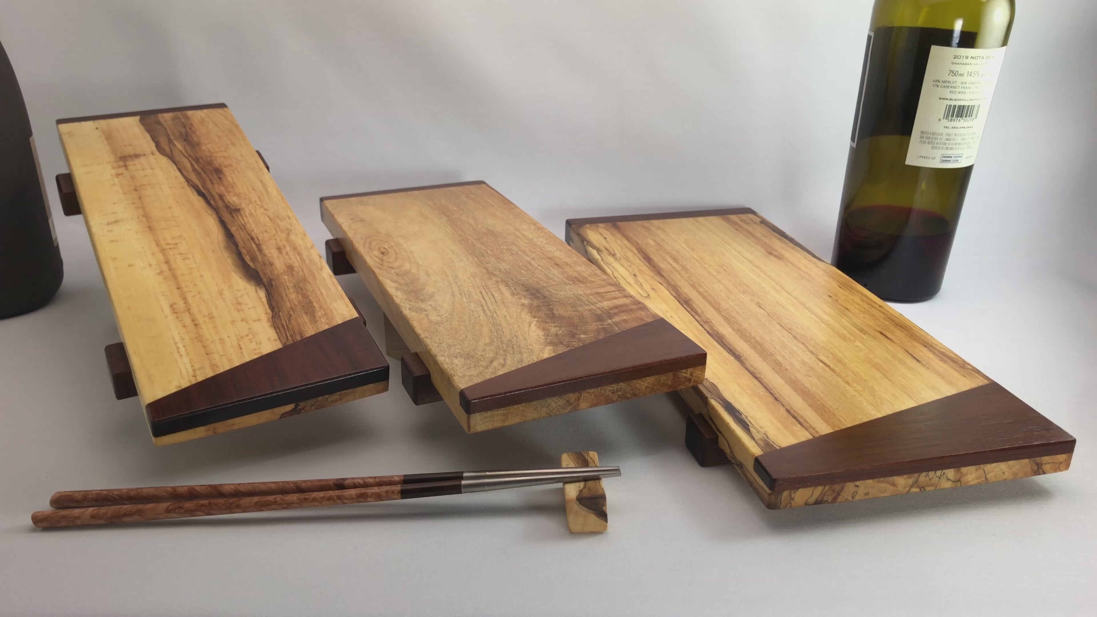 Unique Wooden Serving Boards - 4.25in x12in (11cm x 30cm)